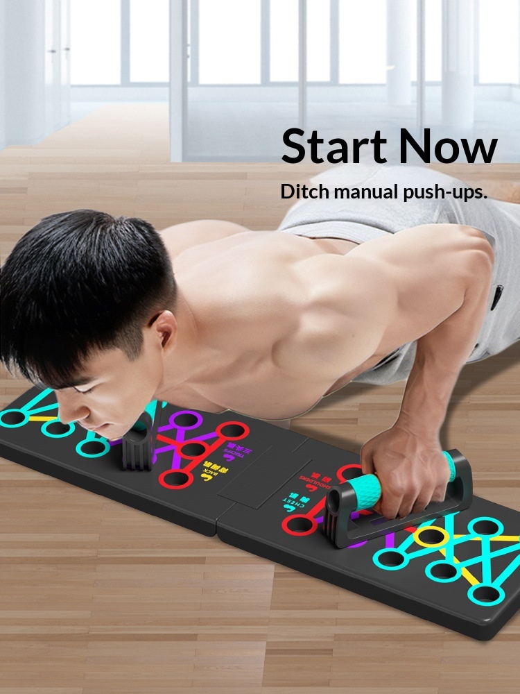 Push Up Board Foldable Multi Function - Push-up trainingsbord, niet opvouwbaar, voor borst-
