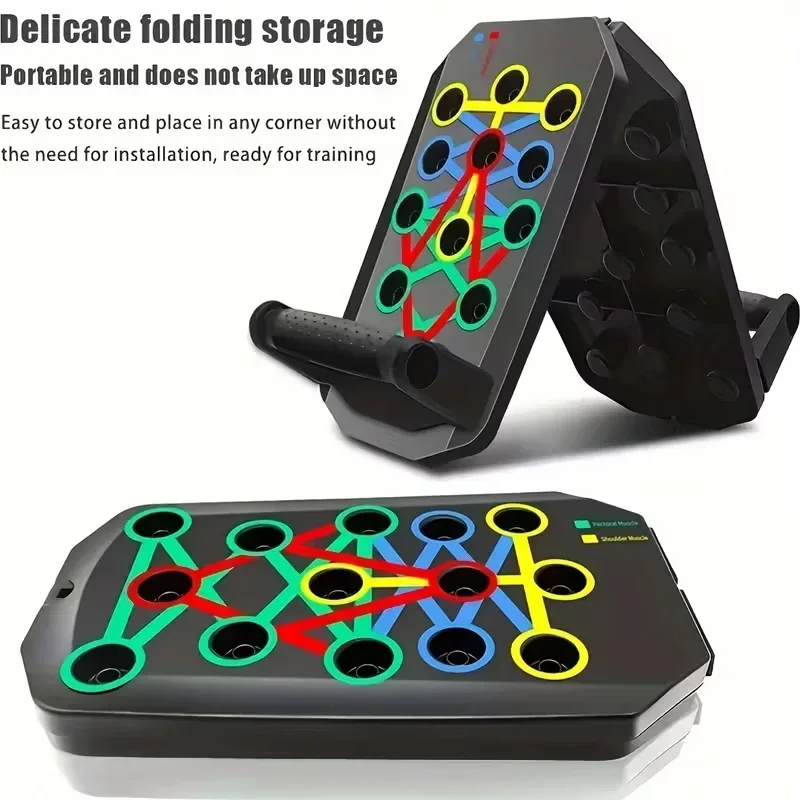 Push Up Board Foldable Multi Function - Draagbare, multifunctionele push-up set met opvouwbare