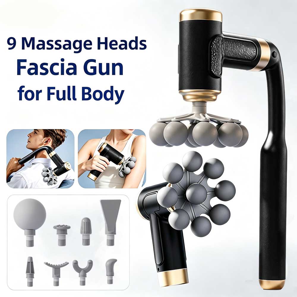 Electric Massage Gun Deep Tissue - 2-in-1 Fascia Gun met lange en