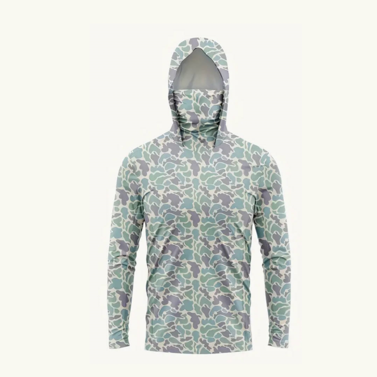 Fishing - Heren UPF50+ Zonbeschermende Vissershirt met Gezichtsmasker