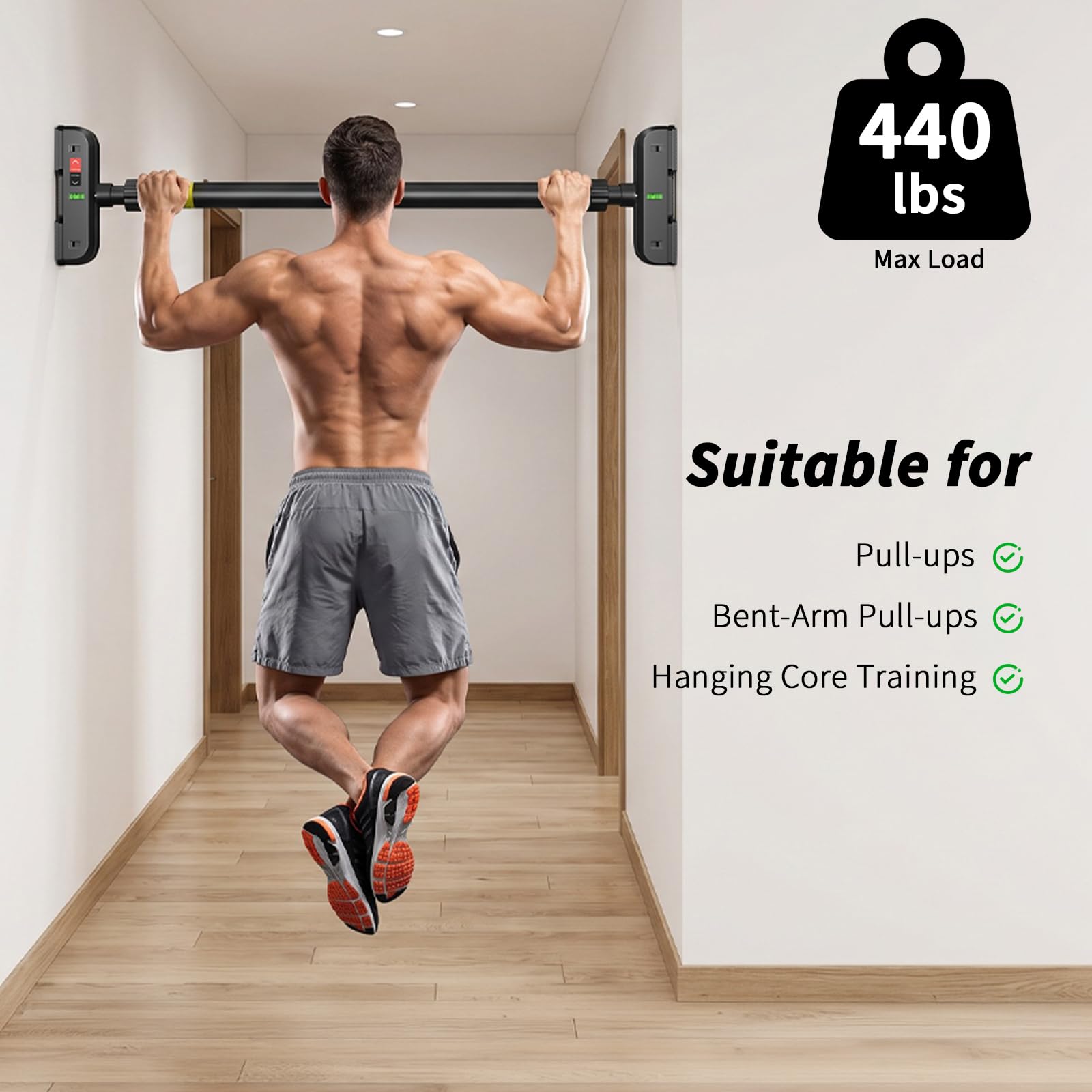 Door Pull Up Bar No Screw - Pull-up bar voor deurkozijn, deurframe chin-up