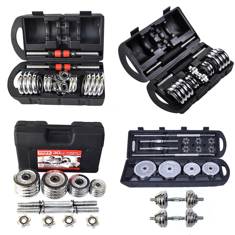 Adjustable Dumbbell Pair 40Kg - 2026 Fabrieksdirecte verkoop 15/20/30/50kg chromen dumbbellset