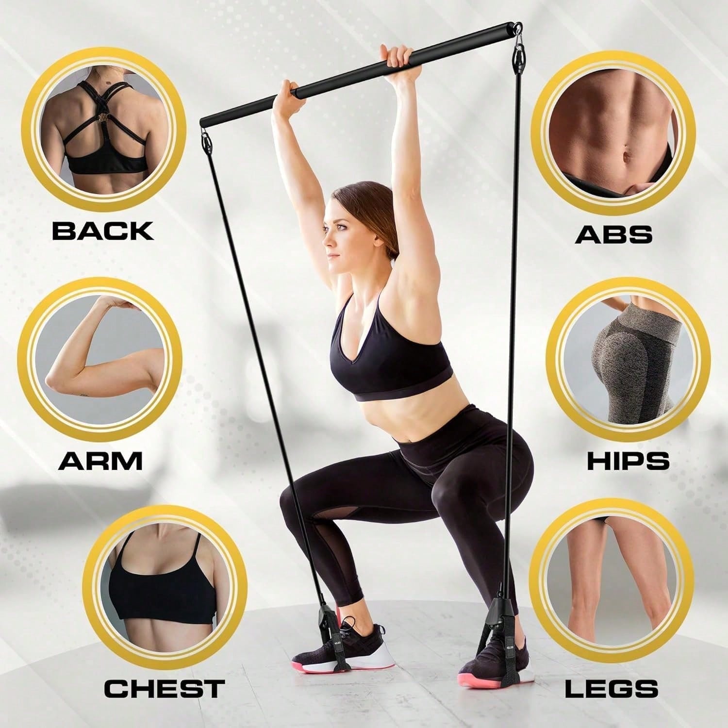 Pilates Bar Kit met weerstands - Pilates Bar Kit With Resistance Bands recensie en prijs