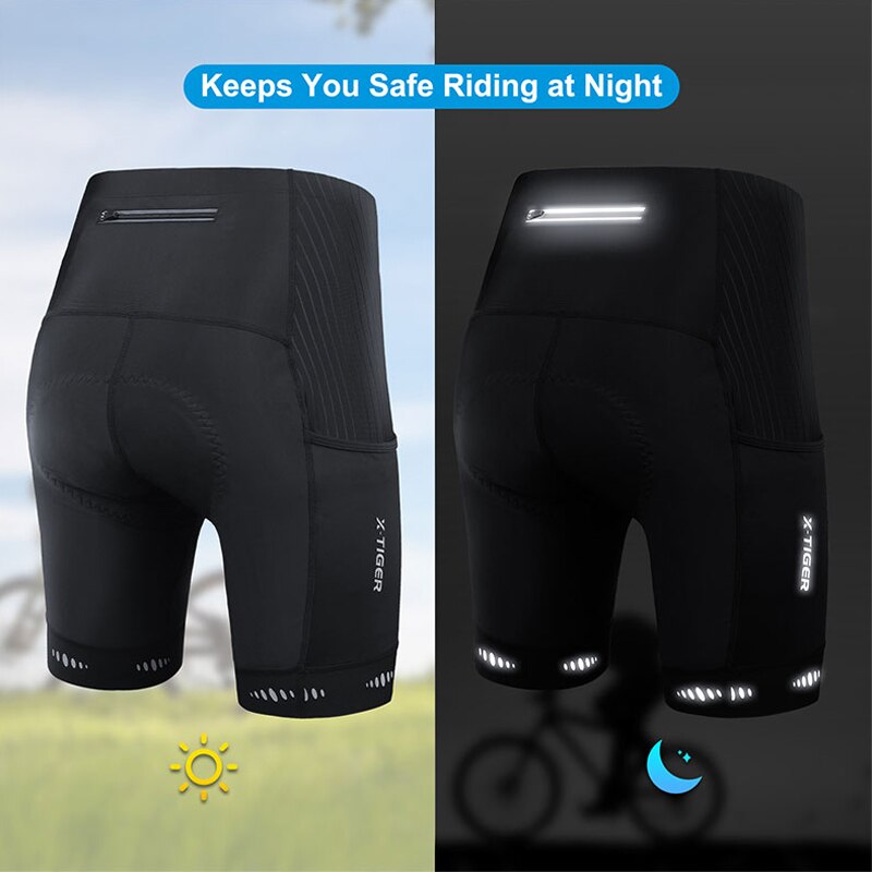 X-TIGER heren fietsbroek met r - Padded Cycling Shorts 5D Gel recensie en prijs