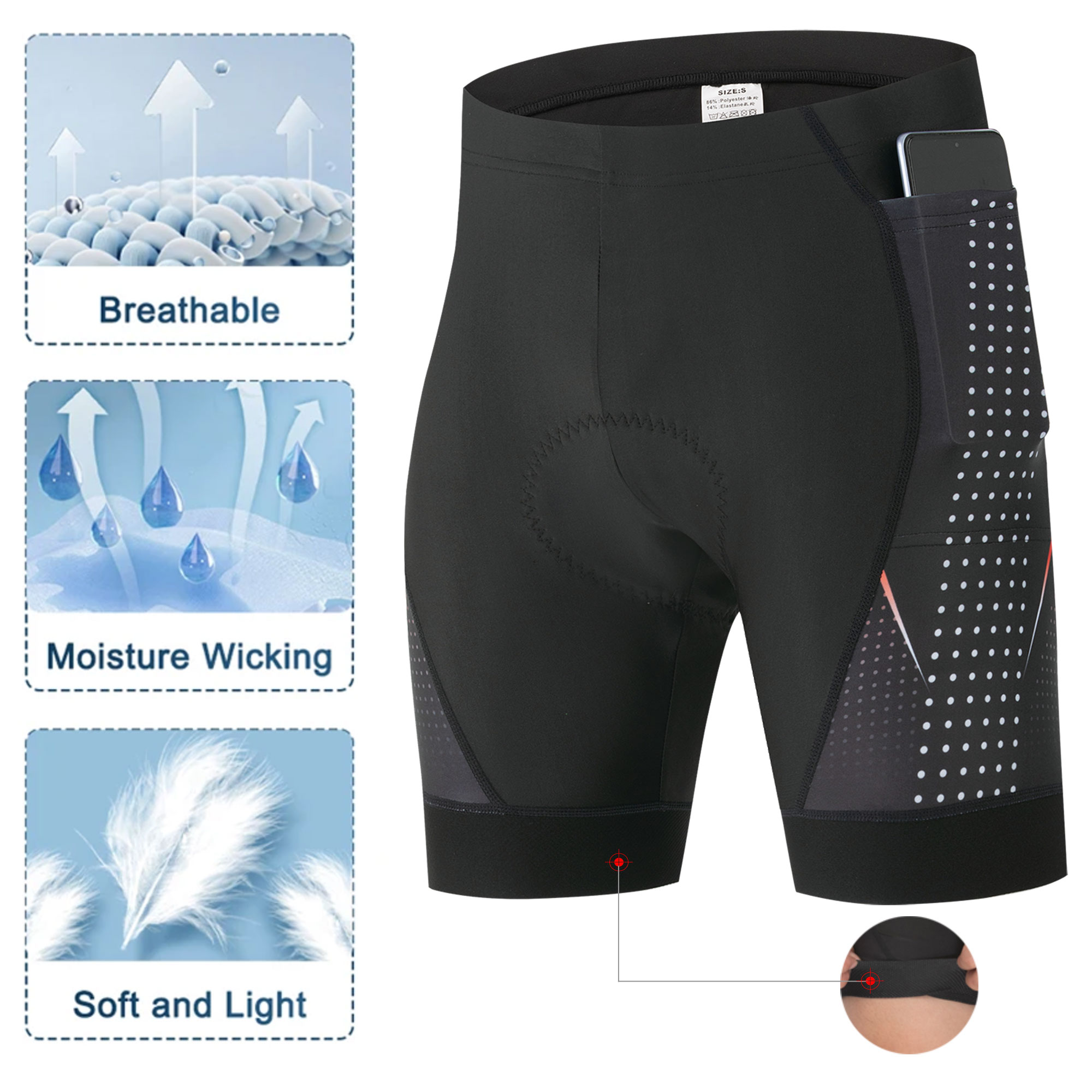 Premium fietsbroek met 5D gel  - Padded Cycling Shorts 5D Gel recensie en prijs