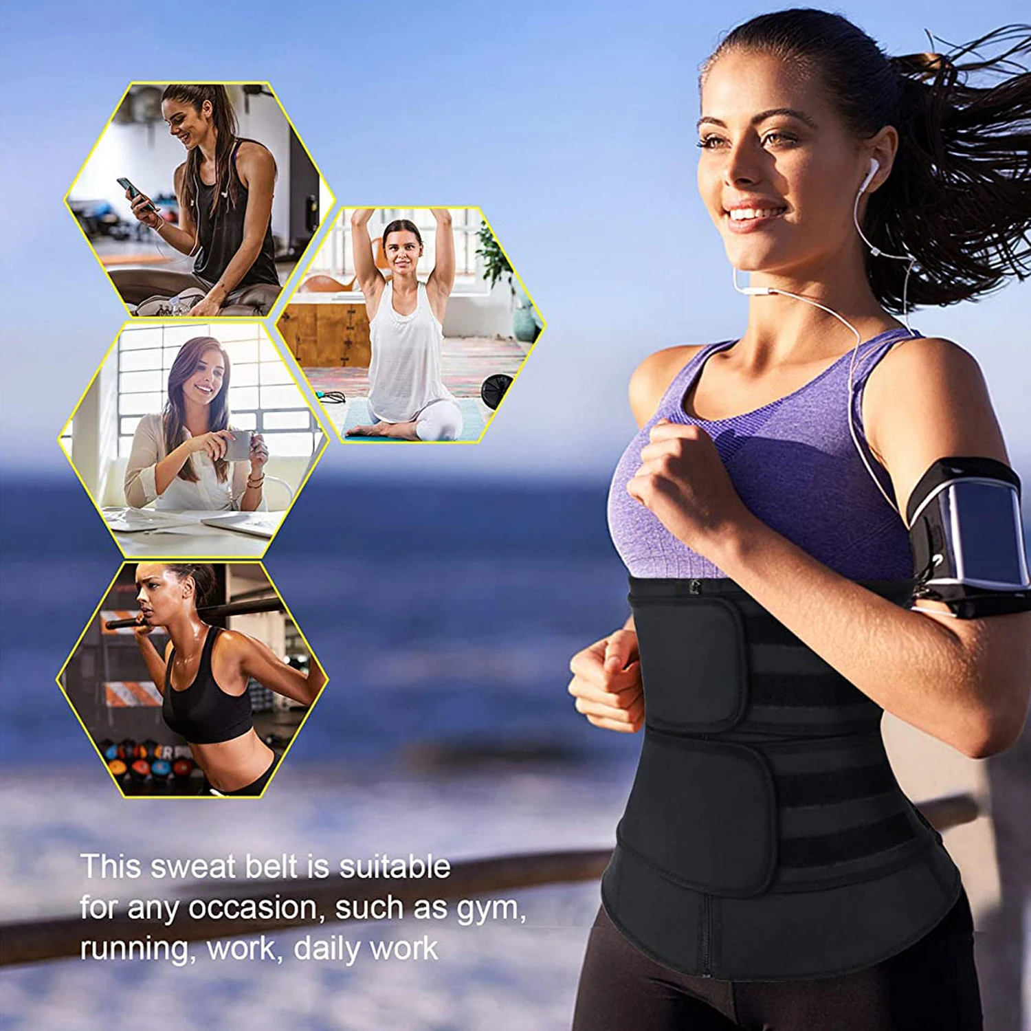Neopren Taille Trainer Workout - Sweat Waist Trainer Belt Neoprene recensie en prijs
