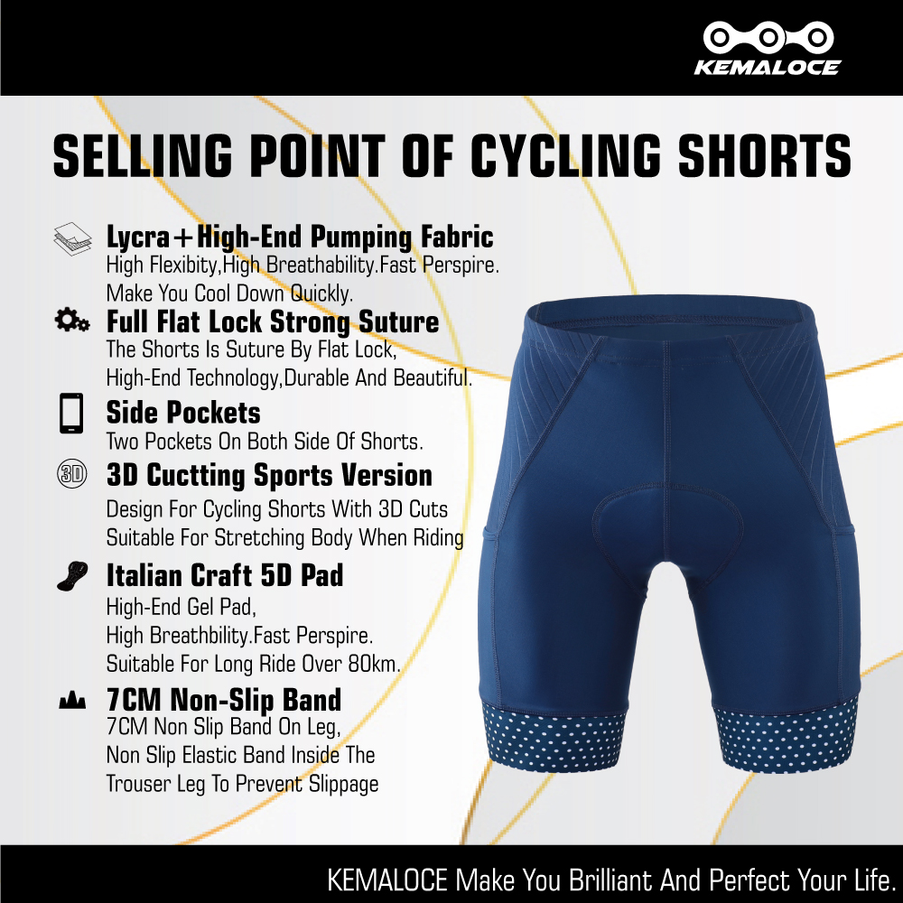 Kemaloce Heren Fietsbroek 5D G - Padded Cycling Shorts 5D Gel recensie en prijs