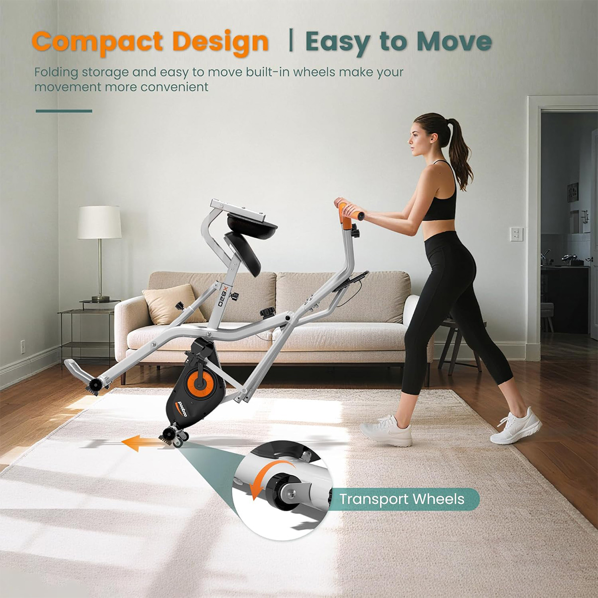 Pooboo Opvouwbare 2-in-1 Homet - Exercise Bike Magnetic Resistance recensie en prijs